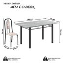 Ver imagem 3 de Conjunto Sala de Jantar com 6 Cadeiras Lívia Preto/Bege