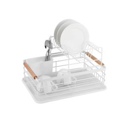 Escorredor de Louças Duplo 2 Andares 44x31x24cm - Branco - 3