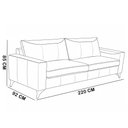 Ver imagem 6 de Sofá 3 Lugares para Sala Living 220cm Pés Madeira Blossom L06 Couro Amêndoa - Lyam Decor
