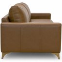 Ver mais imagens de Sofá 3 Lugares para Sala Living 220cm Pés Madeira Blossom L06 Couro Amêndoa - Lyam Decor