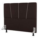 Ver imagem 1 de Cabeceira Cama Box Casal King Size Amber 195cm Estofada Sintético Marrom - Abmaza