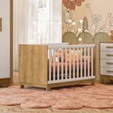 Ver imagem 1 de Berço Mini Cama Qencanto Slim 4315 Qmovi Freijó Branco Acetinado