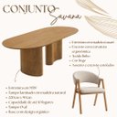 Ver imagem 4 de Conjunto Mesa Jantar 220cm 8 Cadeiras Madeira Laminada Sala Área Gourmet Moderna Savana Organica:Lin