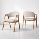 Ver imagem 3 de Conjunto Mesa Jantar 220cm 8 Cadeiras Madeira Laminada Sala Área Gourmet Moderna Savana Organica:Lin