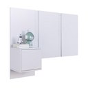 Ver imagem 1 de Cabeceira Cama Solteiro com Mesa 80/90 Zurique Branco
