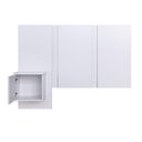 Ver imagem 3 de Cabeceira Cama Solteiro com Mesa 80/90 Zurique Branco