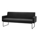 Ver imagem 1 de Sofa Pix com Bracos Assento Courino Base Aco Preto - 55096