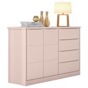 Ver imagem 5 de Cômoda e Guarda Roupa Infantil Blenda Rosa Acetinado - Phoenix Baby