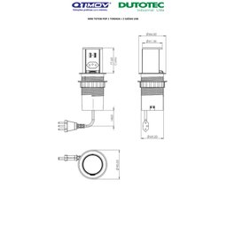 Torre De Tomada Embutir Pop 2 Tomadas 10a Branco - 6