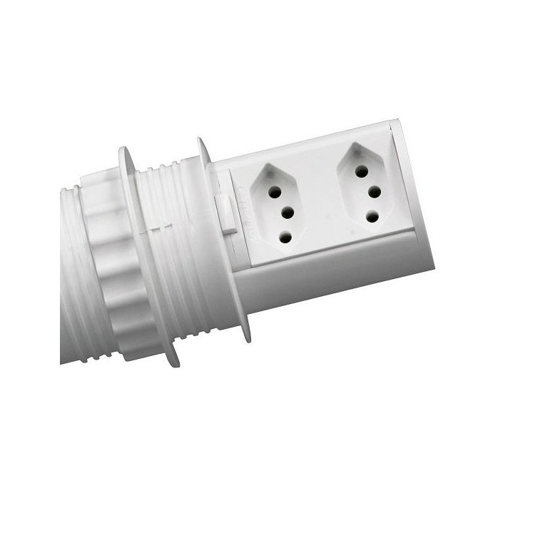 Torre De Tomada Embutir Pop 2 Tomadas 10a Branco