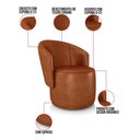 Ver imagem 6 de Sofá Namoradeira com Poltrona e Puff Orgânico Sala Malu Sintético Pu M11 - D’Rossi
