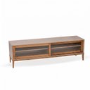 Ver imagem 2 de Rack para TV 65 Polegadas 182cm em Madeira Maciça/MDF e Vidro Canelado Capuccino
