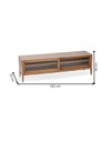 Ver imagem 3 de Rack para TV 65 Polegadas 182cm em Madeira Maciça/MDF e Vidro Canelado Capuccino