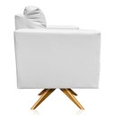 Ver imagem 2 de Poltrona Giratória Livia Corino Base de Madeira Ma30 Cor Branco