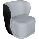 Ver imagem 1 de Kit 2 Poltronas para Sala e Escritório Base Giratória Corven Corino Preto/Linho Cinza