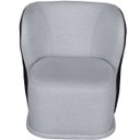 Ver imagem 2 de Kit 2 Poltronas para Sala e Escritório Base Giratória Corven Corino Preto/Linho Cinza