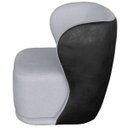 Ver imagem 3 de Kit 2 Poltronas para Sala e Escritório Base Giratória Corven Corino Preto/Linho Cinza