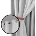 Ver imagem 4 de cortina blackout Paris bloqueia luz 7,00 x 2,90 sala branco