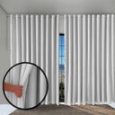 Ver imagem 2 de cortina blackout Paris bloqueia luz 7,00 x 2,90 sala branco