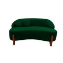 Ver imagem 3 de Namoradeira Sofá Feijão Moscou 150cm Orgânica Bouclé Verde