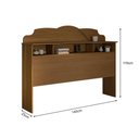 Ver imagem 3 de Cabeceira Casal Cama Box 1,40m com Nicho Cristal - Amêndoa