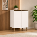 Ver imagem 1 de Balcão Cozinha 60cm Henn Connect MDF 2 Portas sem Tampo Modular Armário Inferior Moderno