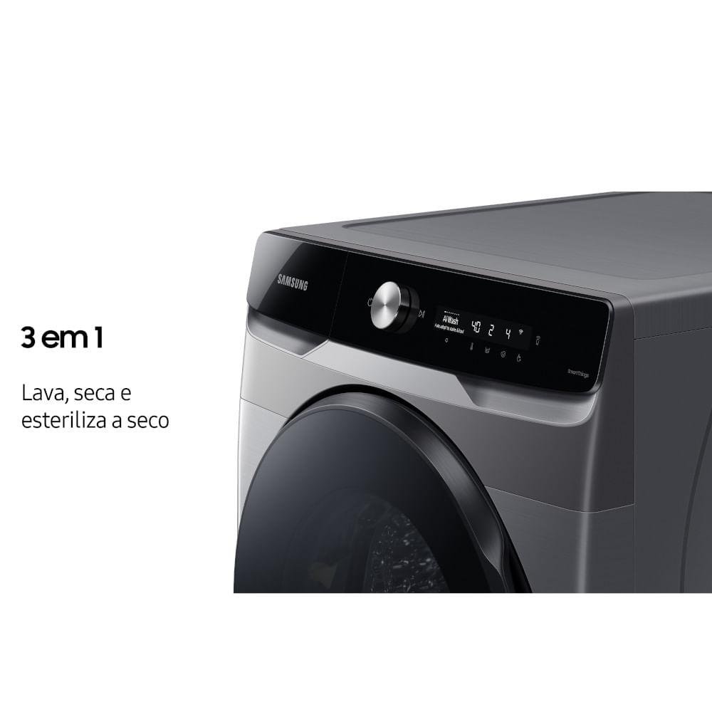 Lava e Seca Samsung Smart 17kg Inox Wd17t - 220v - 5