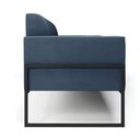 Ver imagem 4 de Sofá Namoradeira Base Industrial Alta Preto Marisa Suede D03 - D’Rossi Azul Marinho