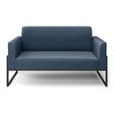Ver imagem 3 de Sofá Namoradeira Base Industrial Alta Preto Marisa Suede D03 - D’Rossi Azul Marinho