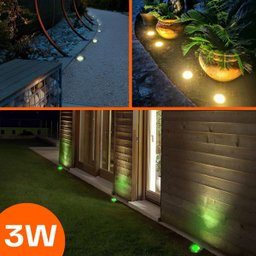 Kit 10 Mini Balizador Branco Frio 6000k Led P/ Chão Jardim 3w Embutir Blindado Solo - 7