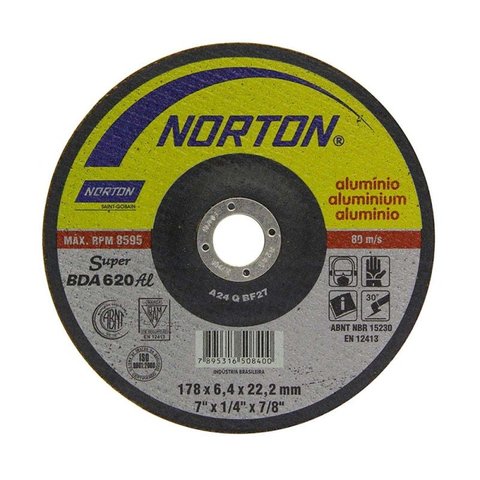 Disco de desbaste para alumínio 180mm BDA 620 Norton