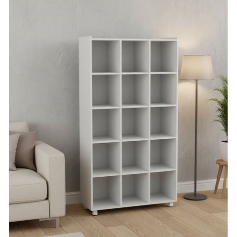 Armário Colmeia 100% Mdf Cor Branca 15 Nichos