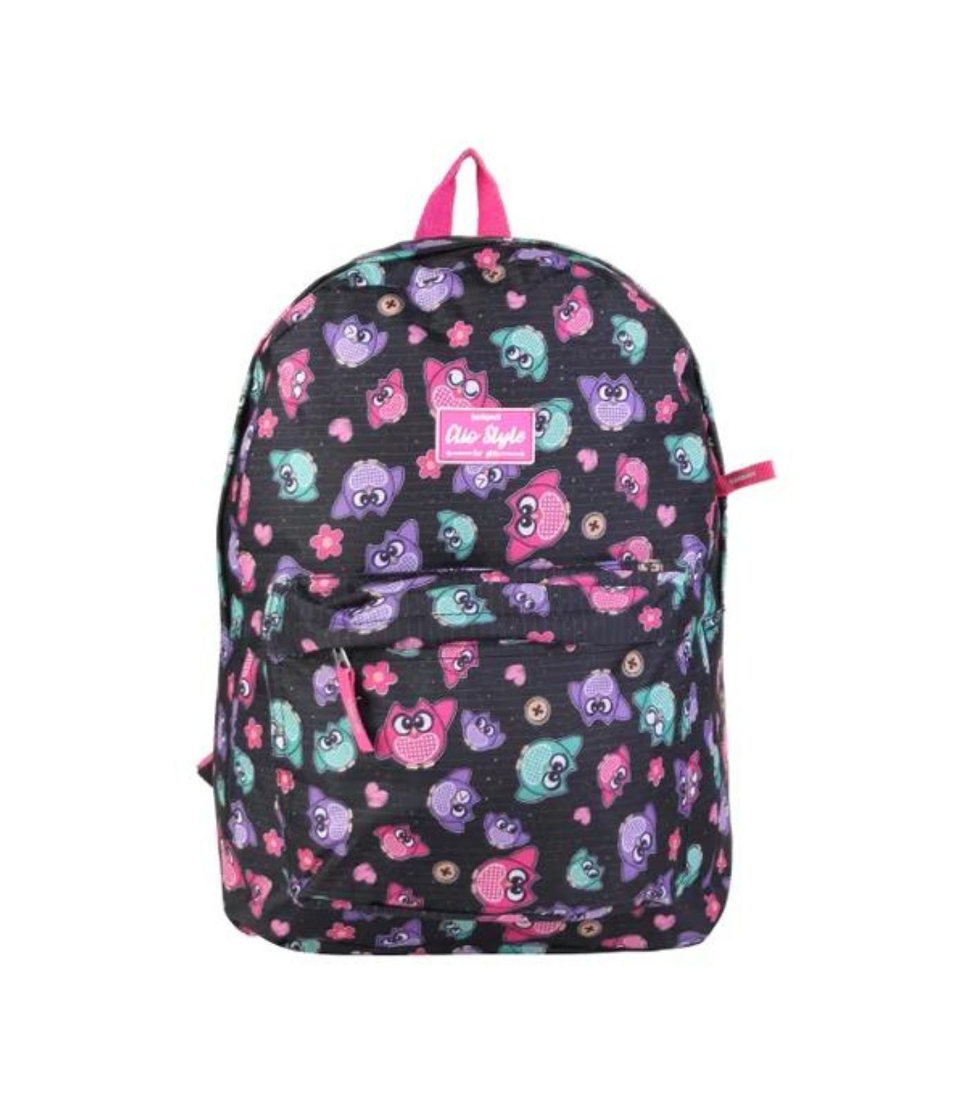 Mochila Feminina Corujinhas Clio Preto UN - 1