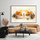 Ver imagem 1 de Quadro Decorativo Santa Ceia Aquarela Sala Quarto Casa Escritório
