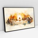 Ver imagem 2 de Quadro Decorativo Santa Ceia Aquarela Sala Quarto Casa Escritório