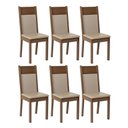 Ver imagem 1 de Kit 6 Cadeiras Rustic/crema/sintético Bege 4280 Madesa