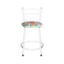Ver imagem 3 de Banqueta Baixa Para Cozinha Epoxi Branca Estofado Cerveja