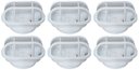 Ver imagem 1 de Kit 6 Arandela Oval Branca Tipo Tartaruga Pvc para Led