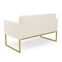 Ver imagem 5 de Sofá Namoradeira Elisa Veludo Base Metálica Industrial Dourado D03 - D’Rossi