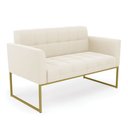 Ver imagem 1 de Sofá Namoradeira Elisa Veludo Base Metálica Industrial Dourado D03 - D’Rossi