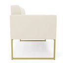 Ver imagem 3 de Sofá Namoradeira Elisa Veludo Base Metálica Industrial Dourado D03 - D’Rossi