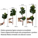 Ver imagem 2 de 2 Plantas Fícus Artificial Silicone Árvore Decorativa para Casa, Escritório, Evento Luxo Permanente