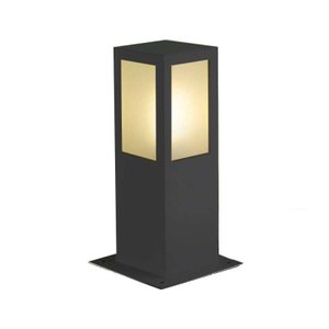 Balizador de alumínio para 1 lâmpada E27 quadrado 30cm 20W preto Ideal