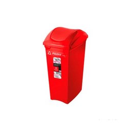 Lixeira seletiva 40 litros vermelha Sanremo - 1