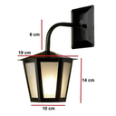 Ver imagem 2 de Arandela Colonial Externa Sextavada Preta Ideal