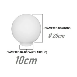 Arandela Vênus com vidro 1 lâmpada 210 20W preta Ideal - 2