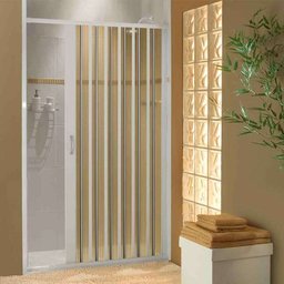 Porta Sanfonada de PVC para Box 185x130cm Branca Bcf - 2