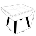 Ver imagem 6 de Puff Decorativo Pés Palito Charger Veludo Bege