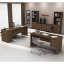 Ver imagem 1 de Conjunto para Home Office com 8 Peças Nogal Tecno Mobili