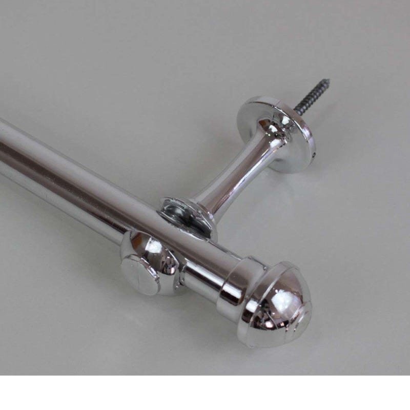 Menor preço em Kit varão para cortina 28mm x 3 metros cromado Perfitec